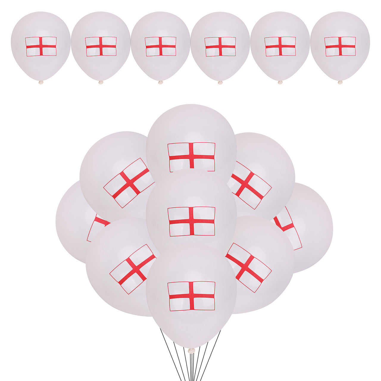 England Flag Latex Balloons - 15pcs