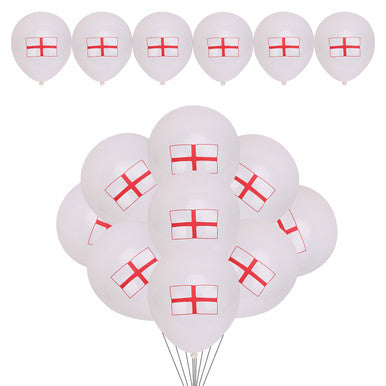 England Flag Latex Balloons - 15pcs