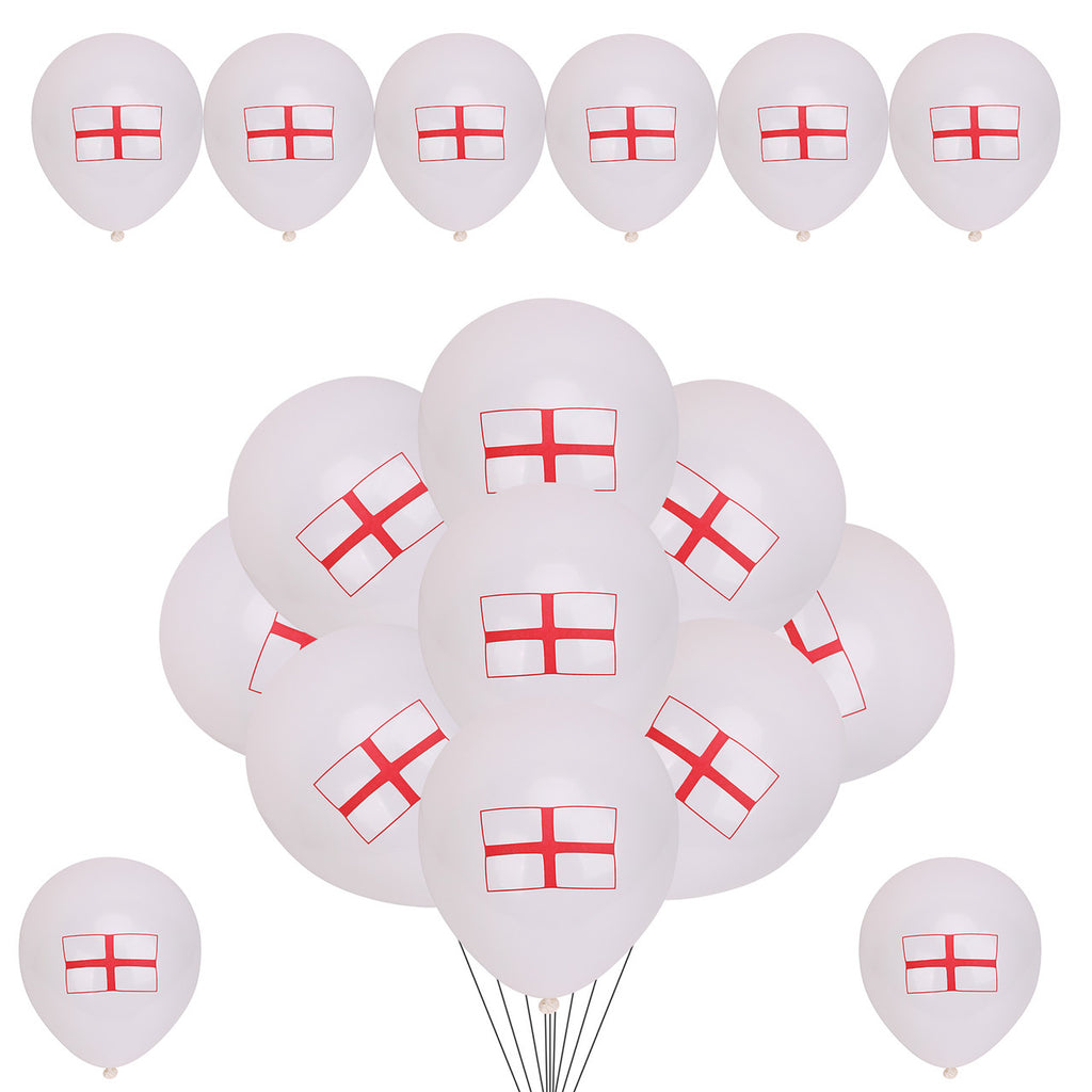 10" Helium-Quality Latex Balloons - England Flag