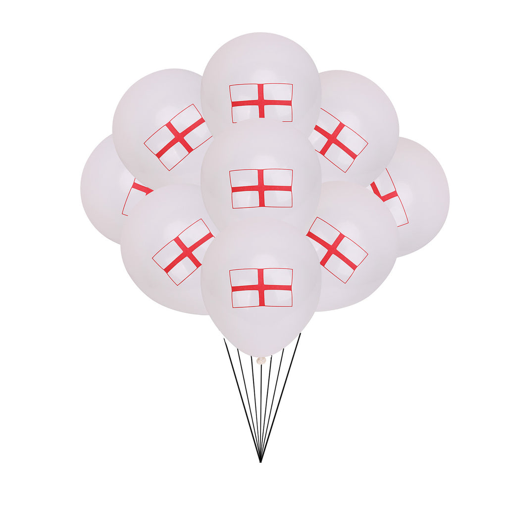 England Flag Latex Balloons - 15pcs