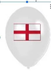 10" Helium-Quality Latex Balloons - England Flag