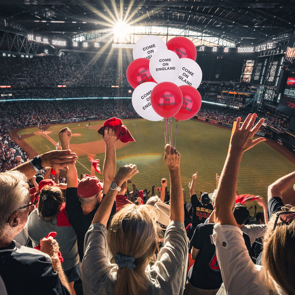 England Latex Balloon - Red & White
