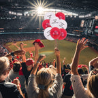 England Latex Balloon - Red & White