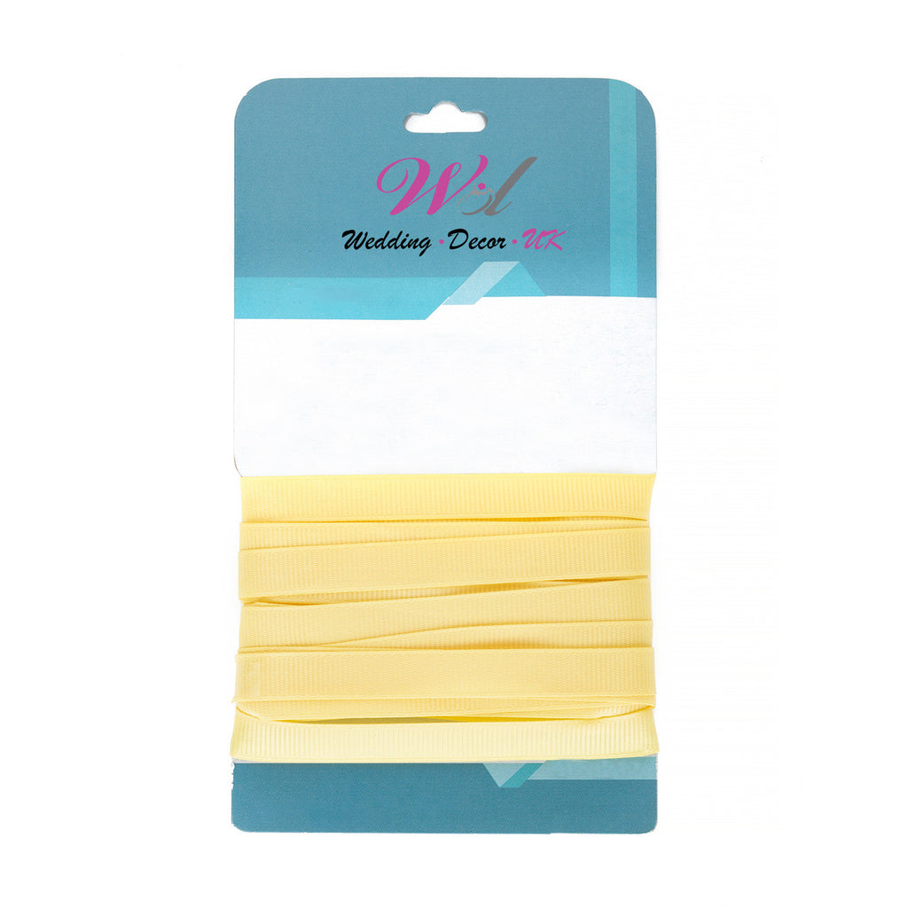 Double Sided Grosgrain Ribbon - Lemon