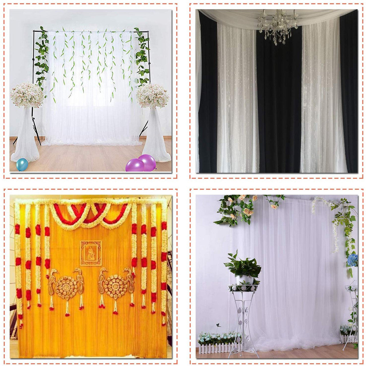150GSM Ice Silk Photography Backdrop (No Swag) - White