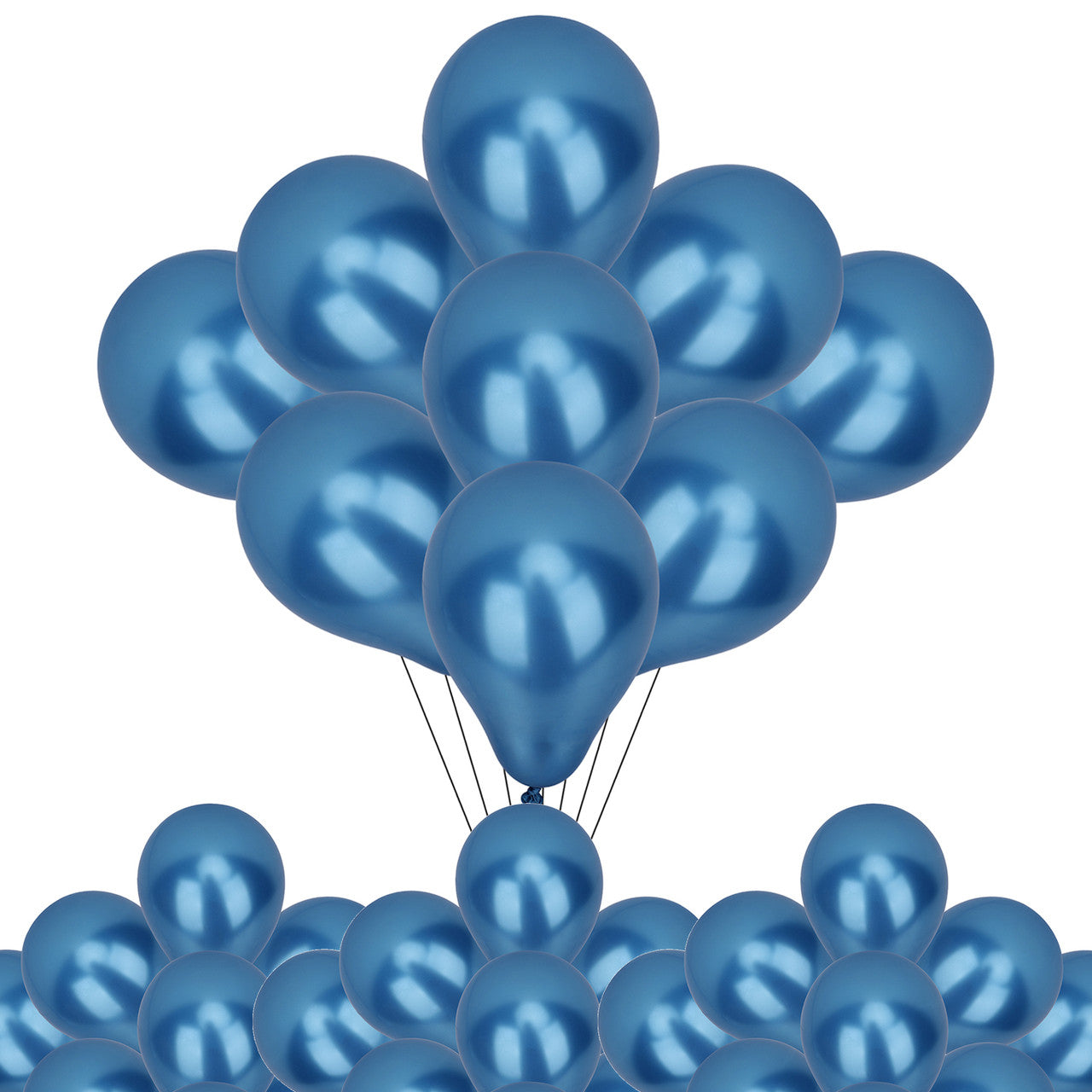 Metallic Shiny Balloons - Blue