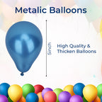 Metallic Shiny Balloons - Blue