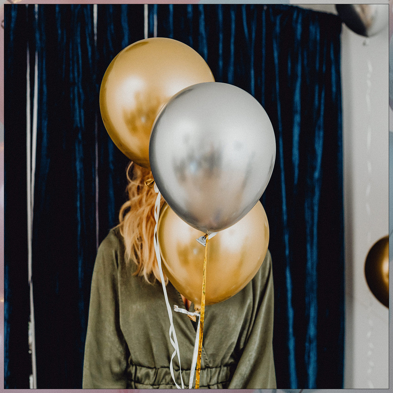Metallic Shiny Balloons - Blue