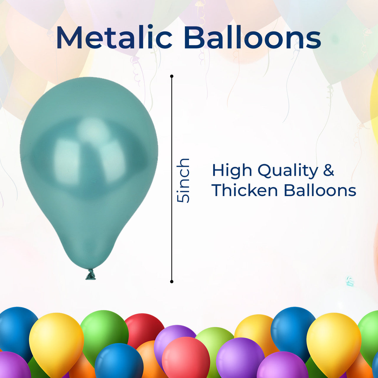 Metallic Shiny Balloons - Green