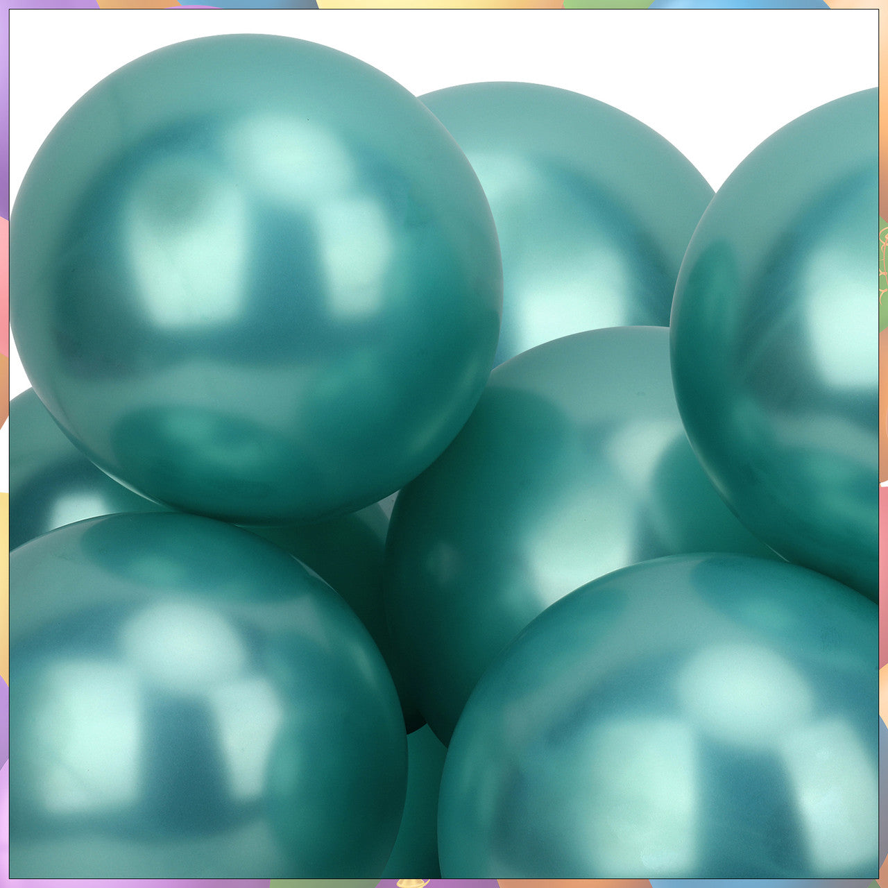 Metallic Shiny Balloons - Green