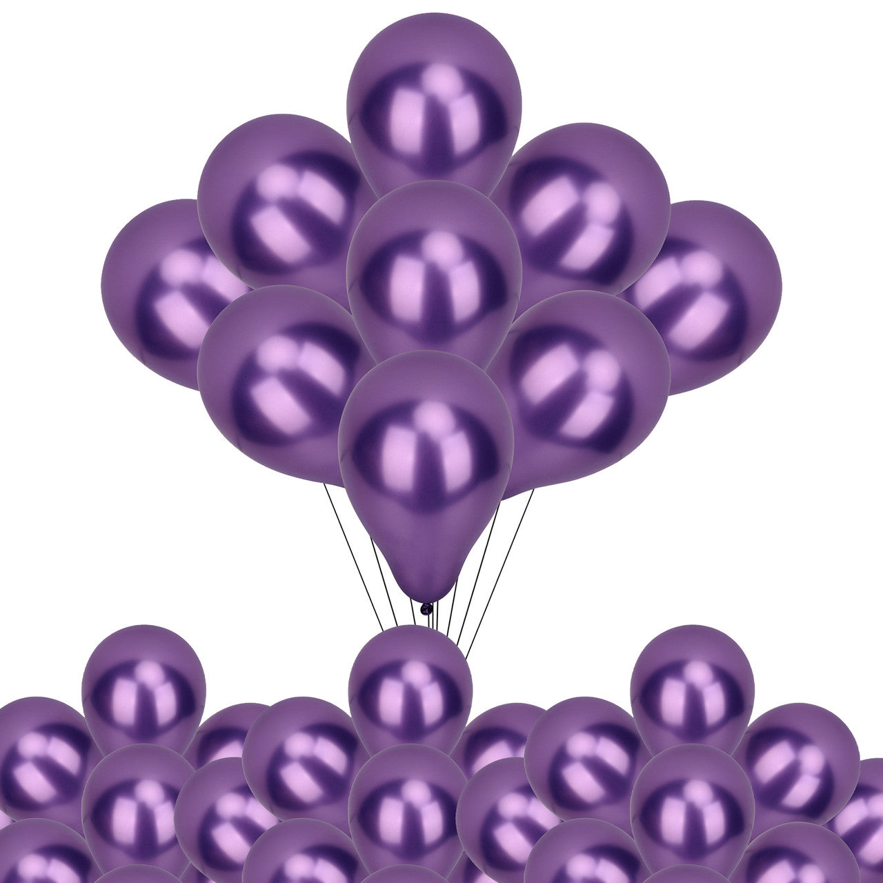 Metallic Shiny Balloons - Purple