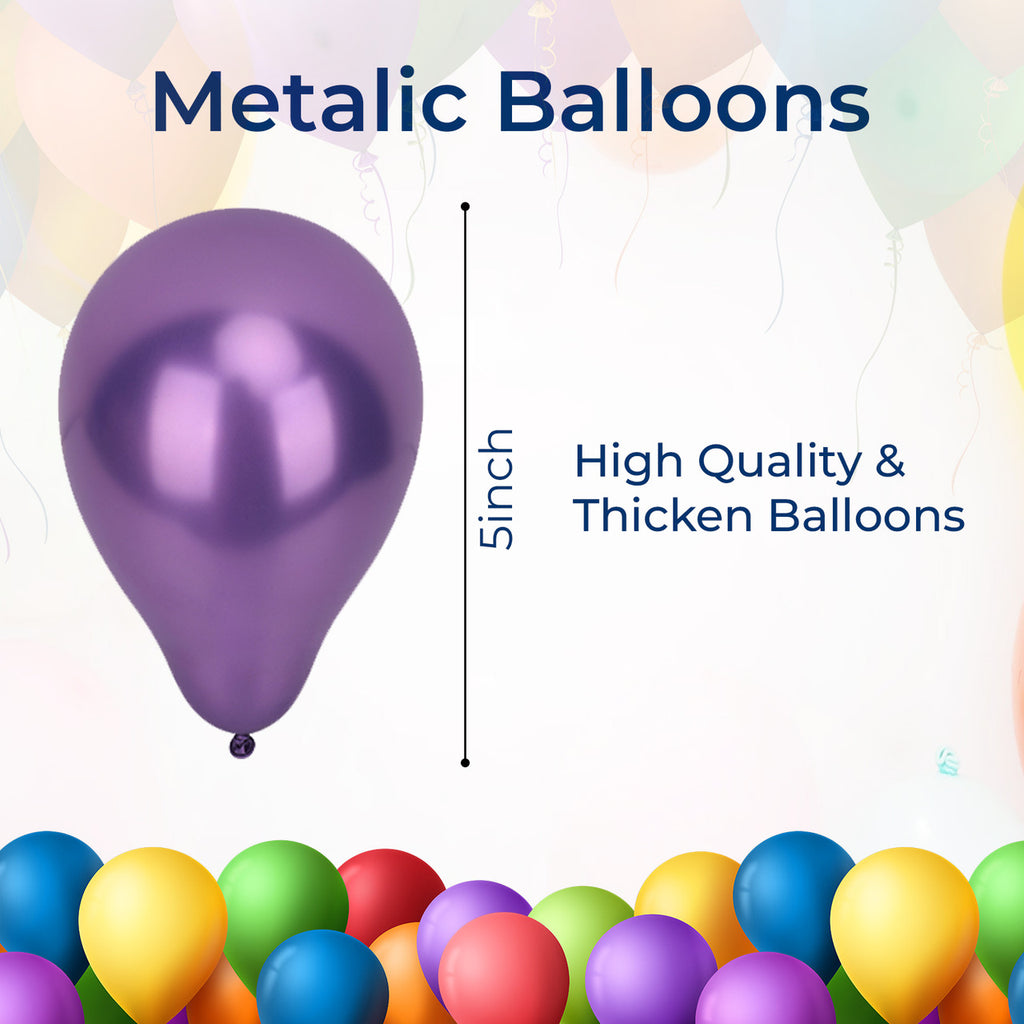 Metallic Shiny Balloons - Purple