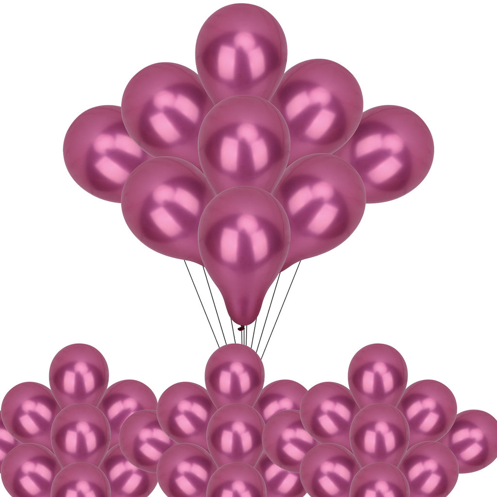 Metallic Shiny Balloons - Rose Pink