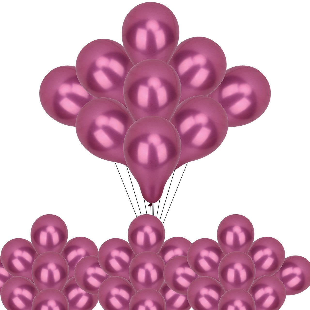 Metallic Shiny Balloons - Rose Pink