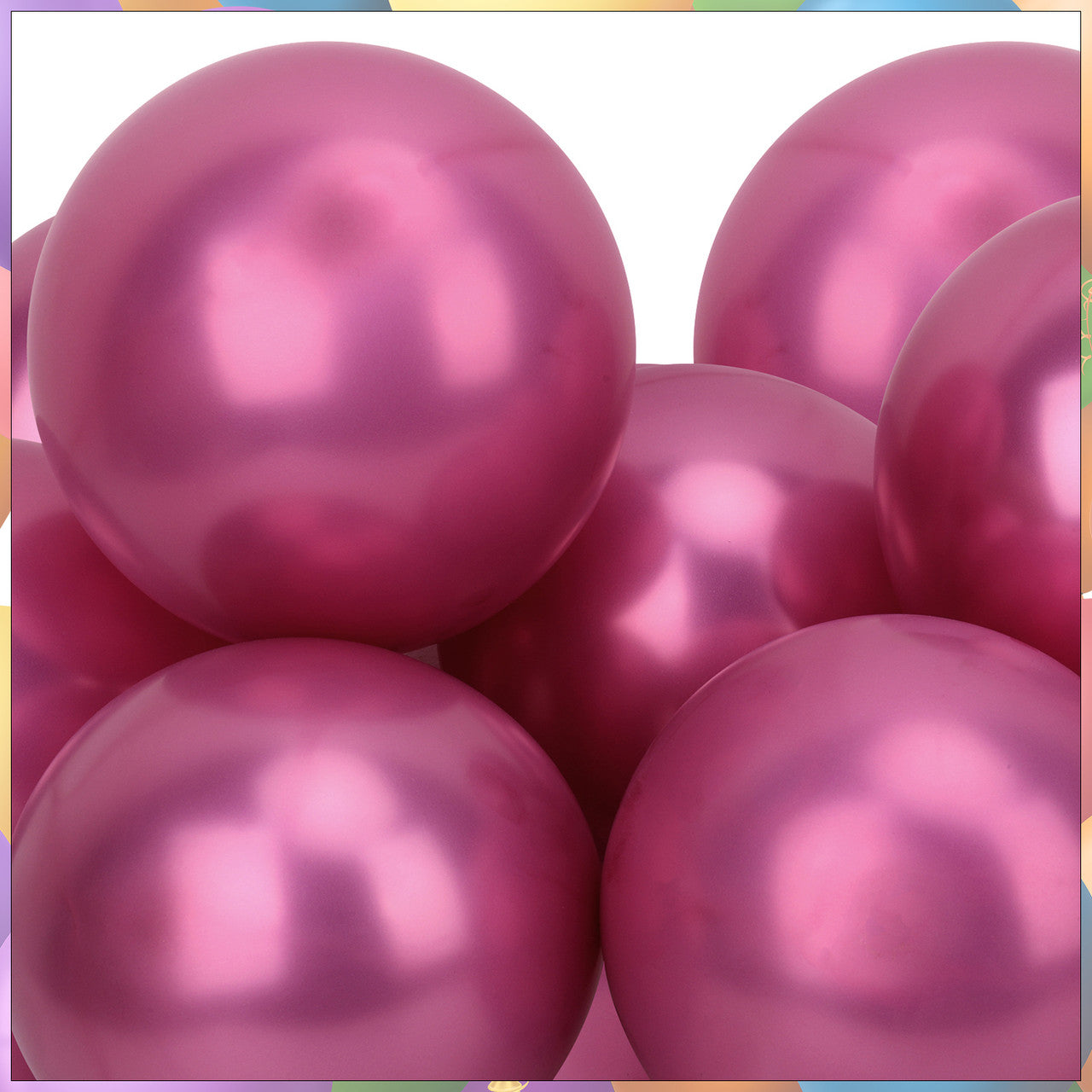Metallic Shiny Balloons - Rose Pink
