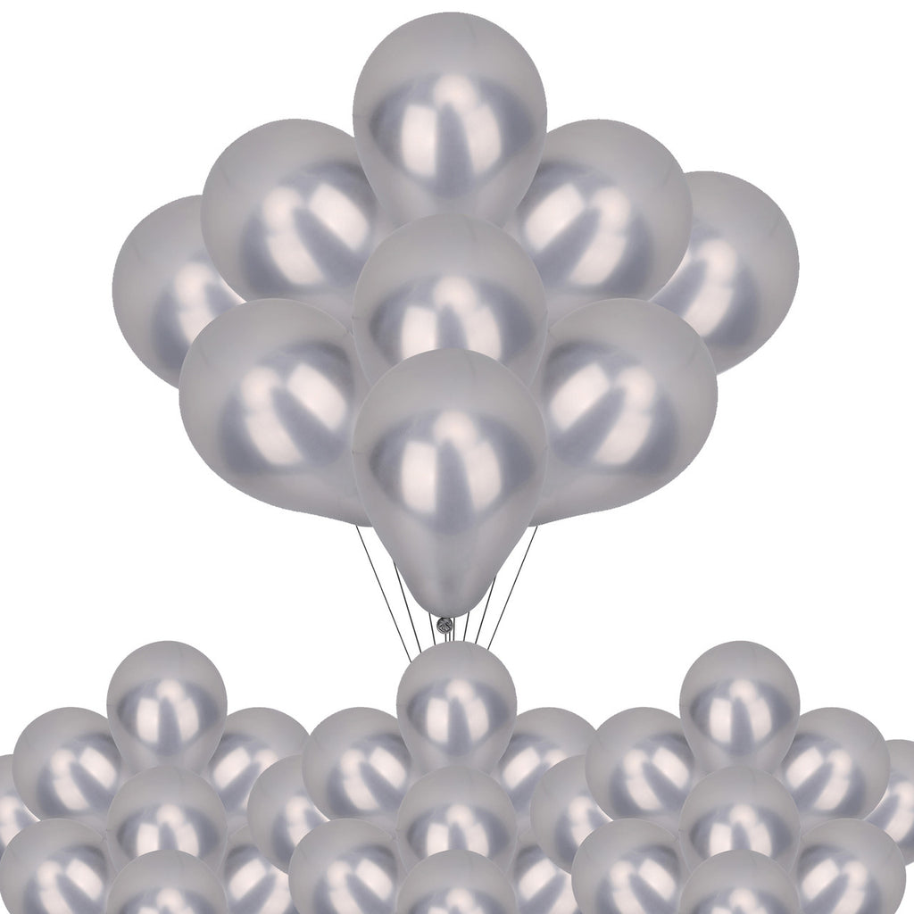 Metallic Shiny Balloons - Silver