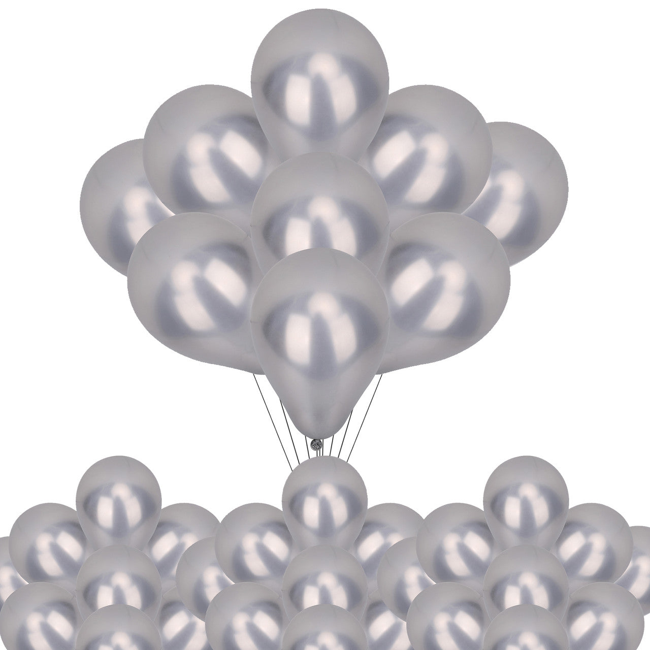 Metallic Shiny Balloons - Silver