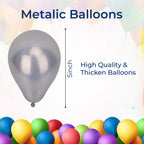Metallic Shiny Balloons - Silver