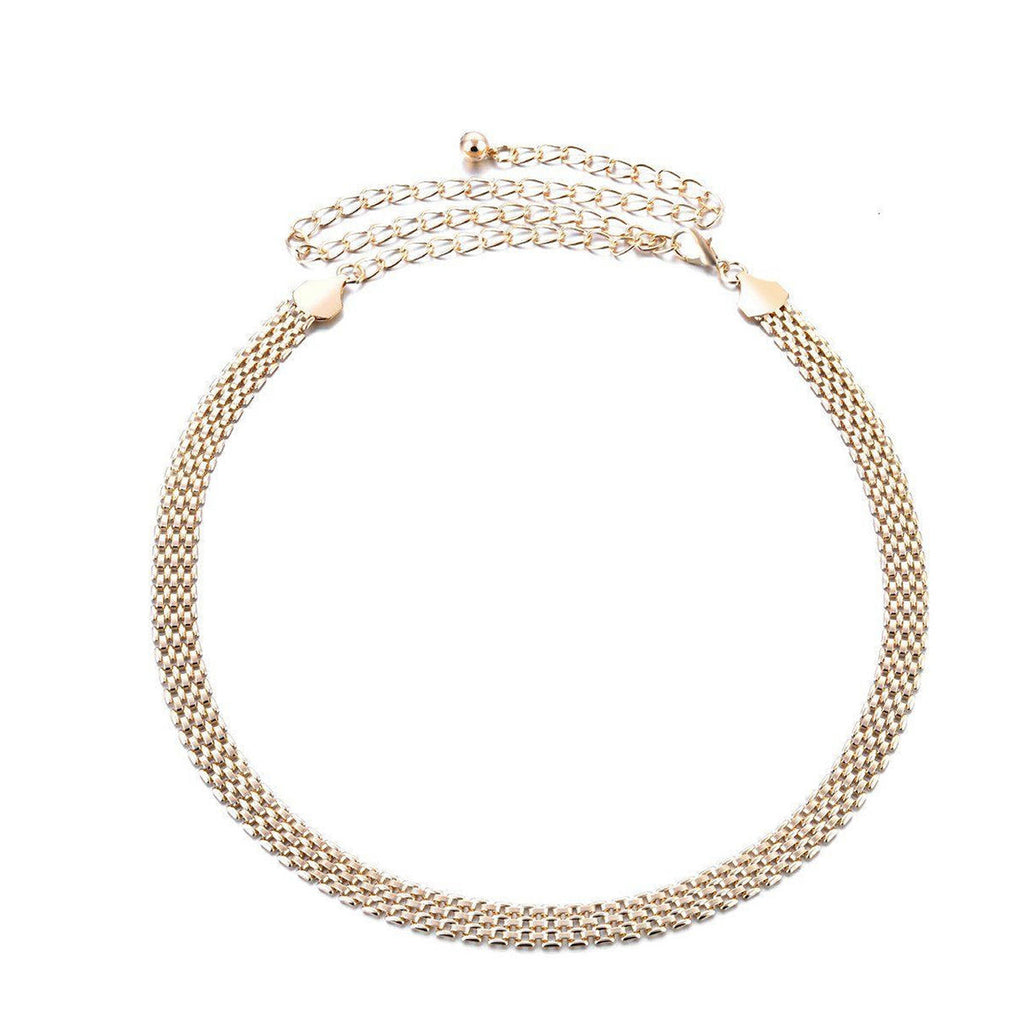 Metal Waist Chain Belt - Watch Strap Style