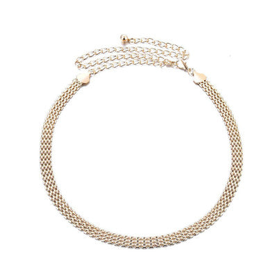 Metal Waist Chain Belt - Watch Strap Style