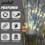 Wavy Ceramic Foil Fringe Curtain (1m x 2m)