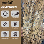 Wavy Ceramic Foil Fringe Curtain (1m x 2m)