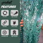 Wavy Ceramic Foil Fringe Curtain (1m x 2m)