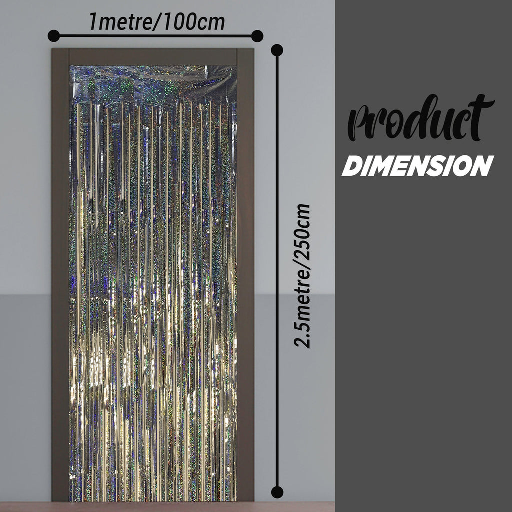 Wavy Ceramic Foil Fringe Curtain (1m x 2m)