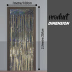 Wavy Ceramic Foil Fringe Curtain (1m x 2m)