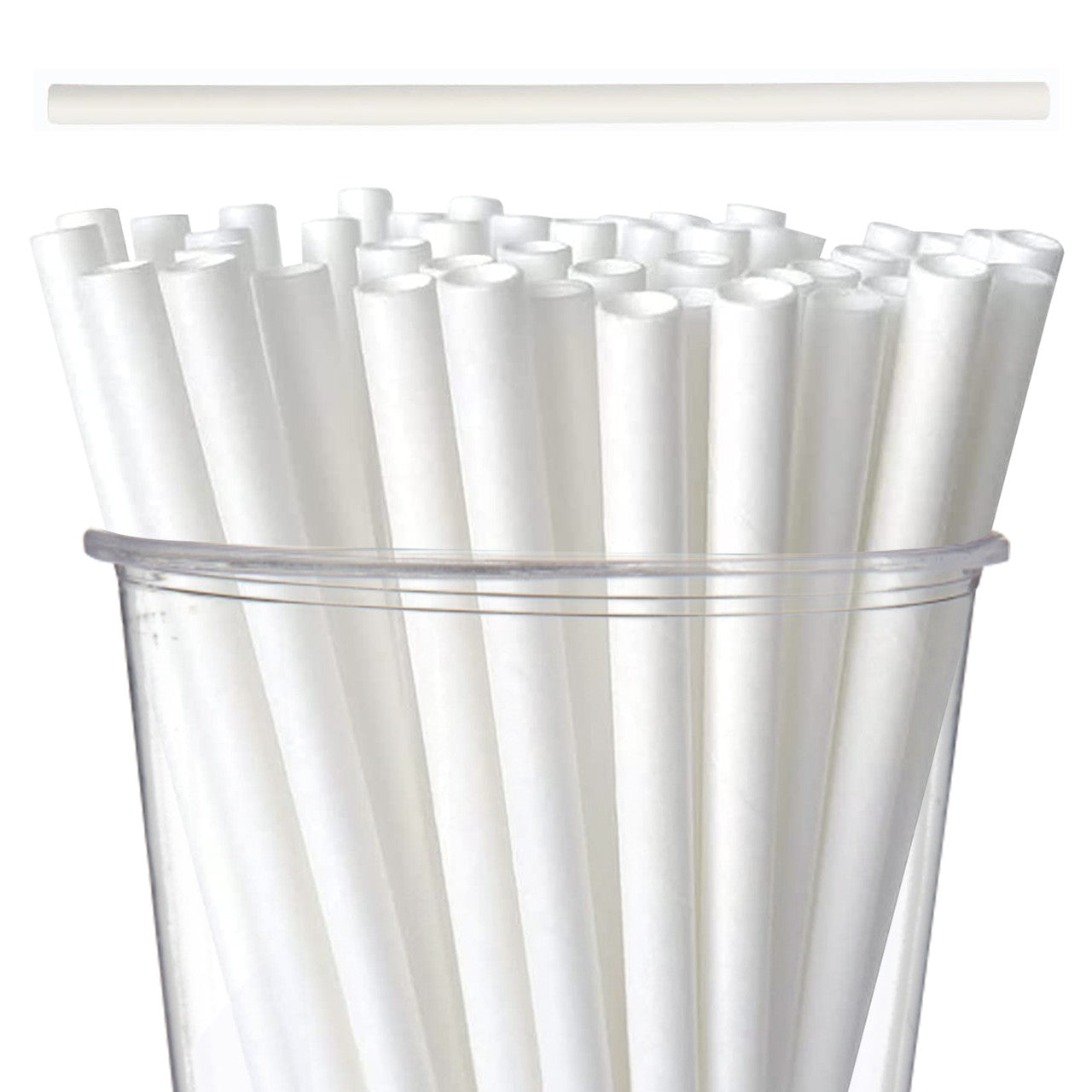 White Biodegradable Paper Straws