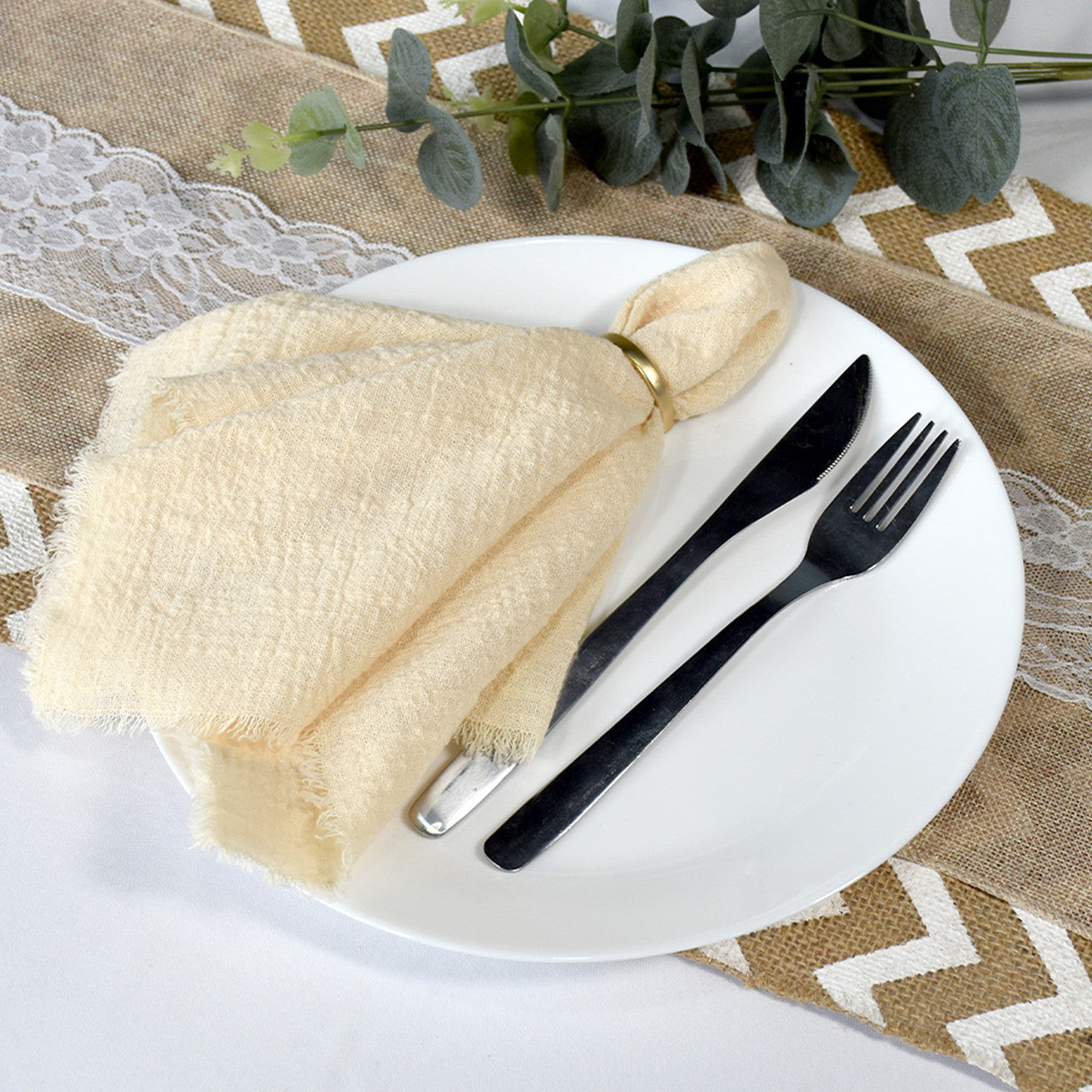 110GSM Polyester Napkins - Beige