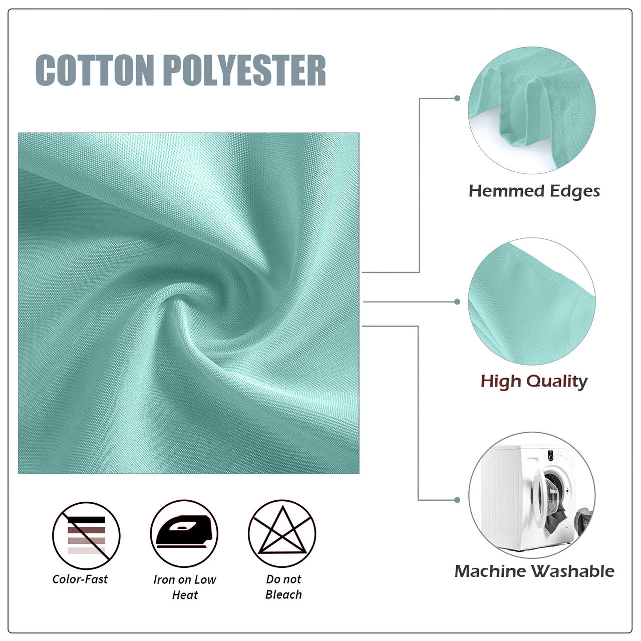 20" Polyester Table Napkin - Dusty Blue