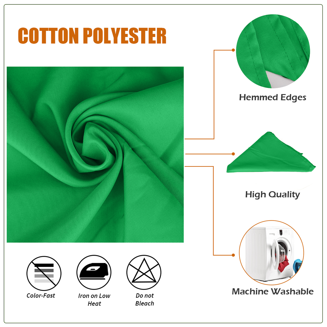20" Polyester Table Napkin - Emerald Green