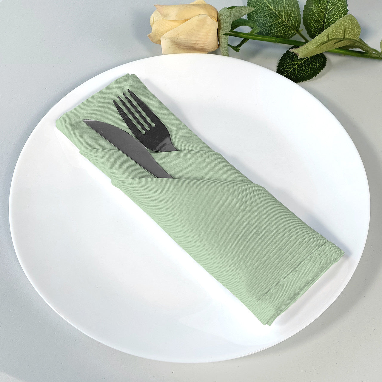 20" Polyester Table Napkin - Sage Green