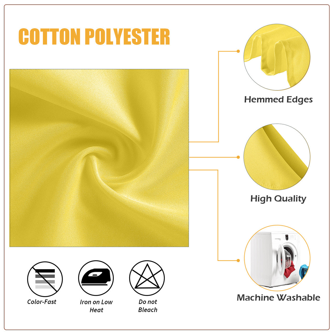 20" Polyester Table Napkin - Sunshine