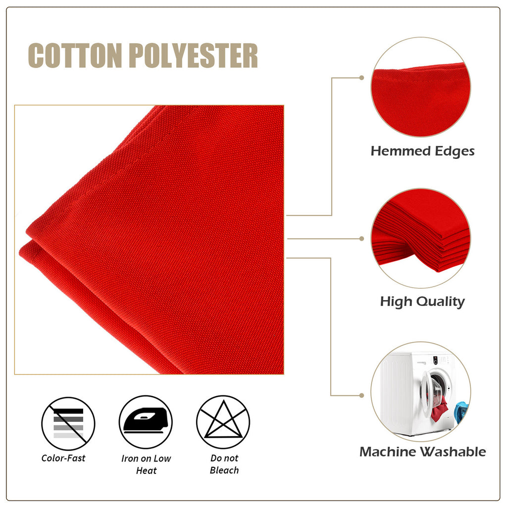 20" Spun Polyester Table Napkin - Red