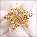 Diamante Snowflake Napkin Rings – Winter Table Décor