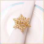 Diamante Snowflake Napkin Rings – Winter Table Décor