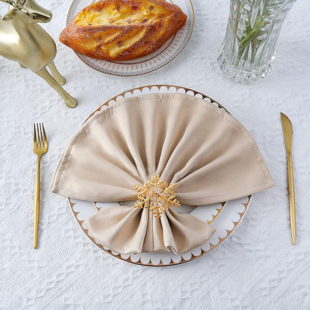 Diamante Snowflake Napkin Rings – Winter Table Décor