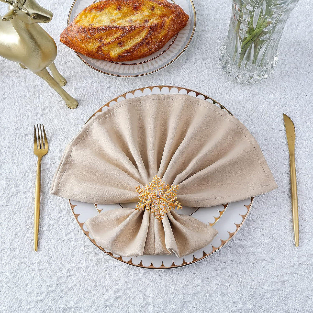 Diamante Snowflake Napkin Rings – Winter Table Décor