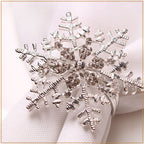 Diamante Snowflake Napkin Rings – Winter Table Décor
