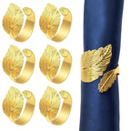 Gold Leaf Napkin Rings – Festive Table Décor