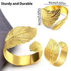 Gold Leaf Napkin Rings – Festive Table Décor
