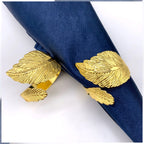 Gold Leaf Napkin Rings – Festive Table Décor