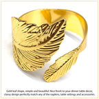 Gold Leaf Napkin Rings – Festive Table Décor