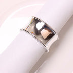 Hammered Beaded Napkin Rings – Table Décor Set
