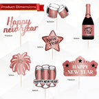 New Year Cocktail Picks - Rose Gold - 7pcs
