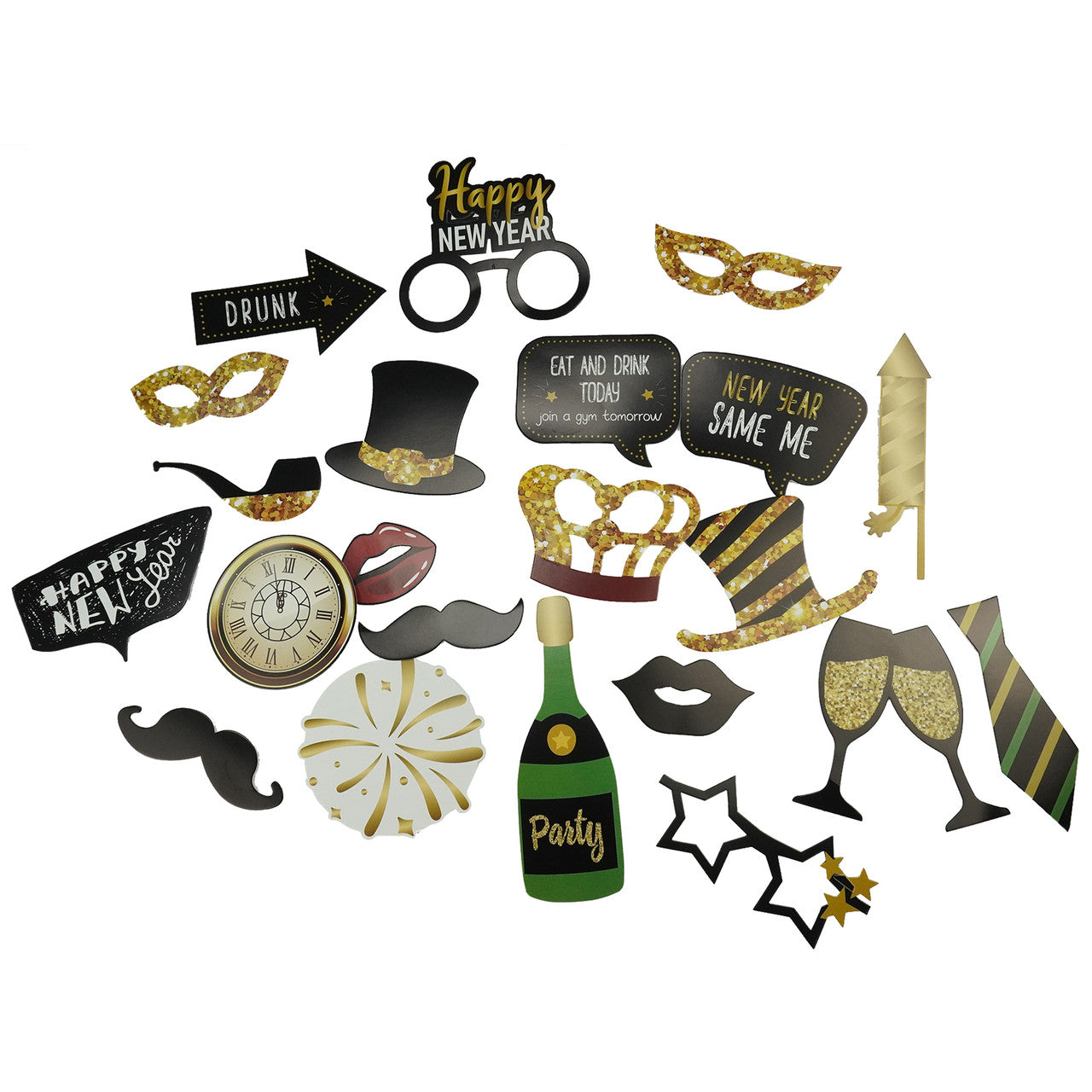 New Years Party Props - 22pcs