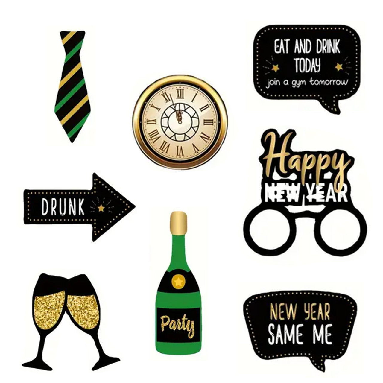New Years Party Props - 22pcs