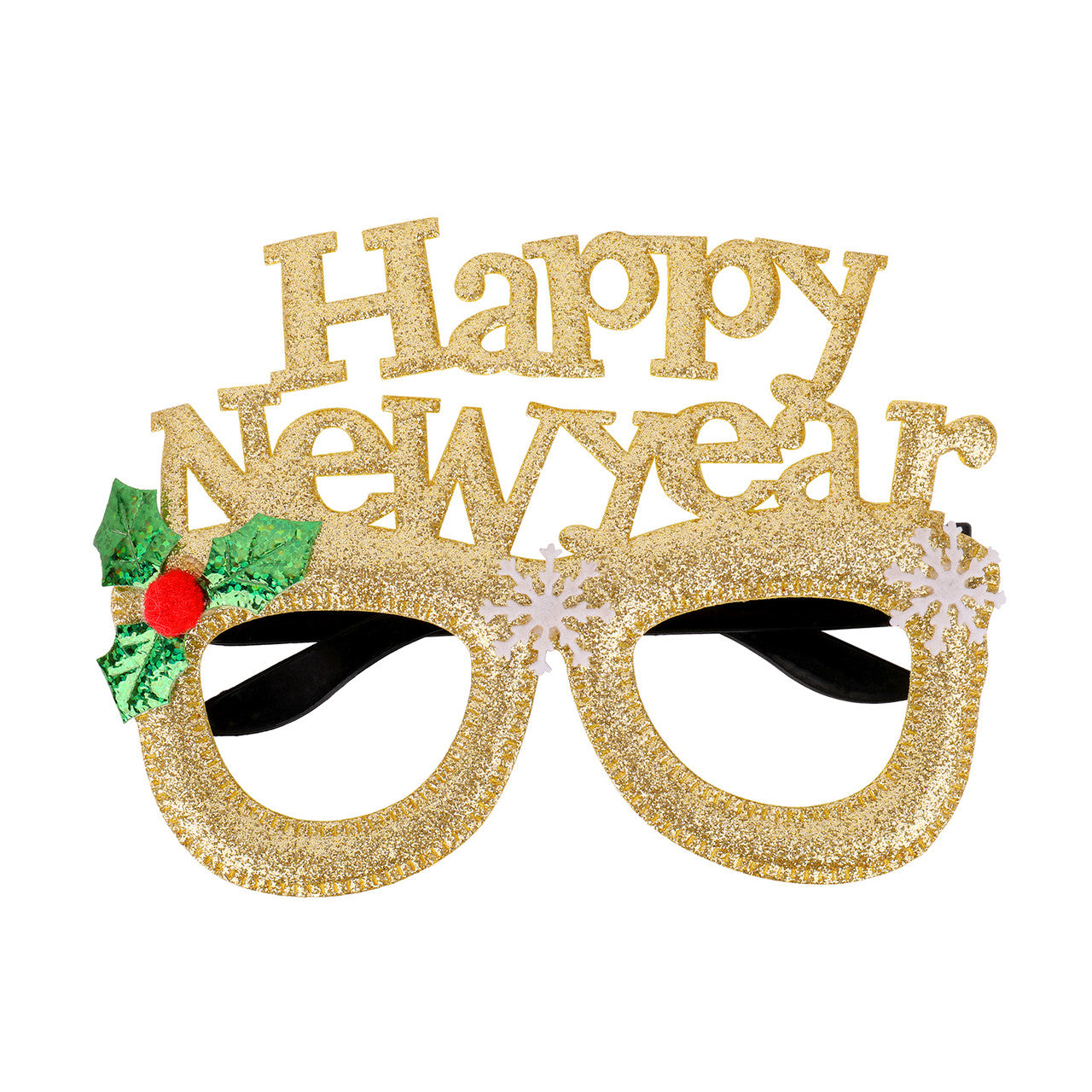 Happy New Year Glitter Party Eyeglasses - Gold